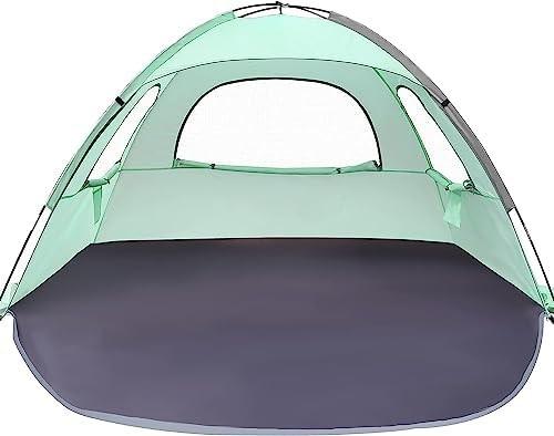 WhiteFang Beach Tent Anti-UV Portable Sun Shade Shelter for 3/4/6 Person,