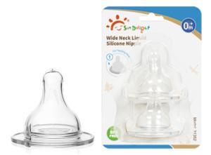 Quality SGS Transparent Wide Neck Baby Silicone Nipple wholesale