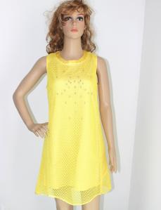 Quality Round neck sleeveless ladies dresses with polyester wholesale