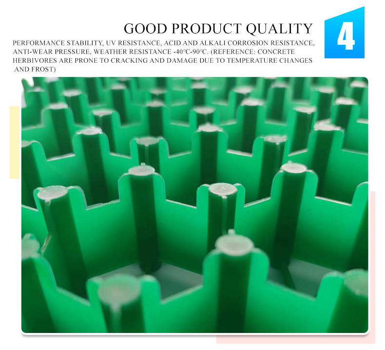 Green Parking and Garden Honeycomb Gravel Grass Paver Manufactured from HDPE Plastic