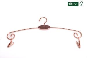 Quality Betterall Beautiful Light Thin Lingerie Rose Gold Chrome Metal Hanger for Bra wholesale