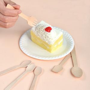 Quality Disposable packing mini cutlery set wooden wooden fork /knife and paper napkin set wholesale