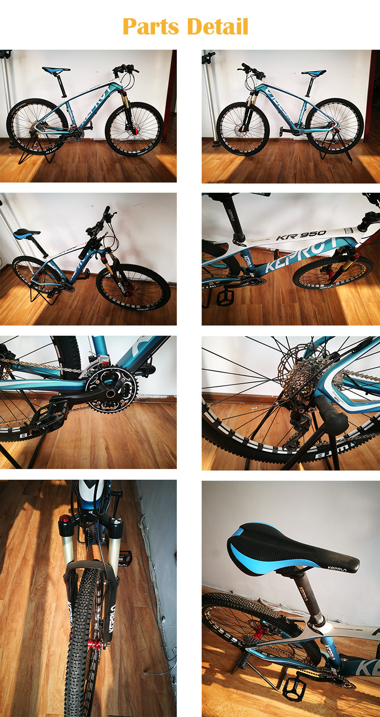 Tianjin manufacture 26" 17" height OEM carbon fiber MTB with Kenda tirefor exercise