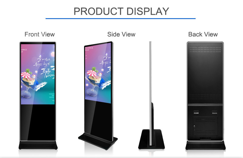 Super Slim LCD Commercial Digital Signage In High Definition Resolution 2K
