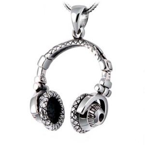 Quality Mens Sterling Silver Necklace with Headphone Style Pendant(N01706201) wholesale