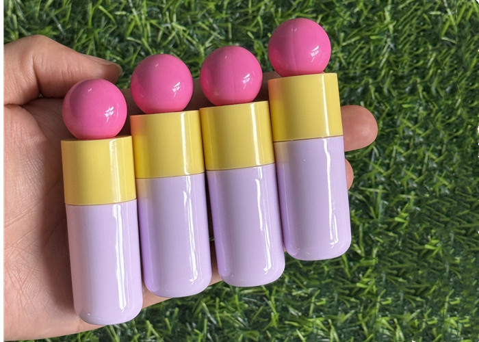 Purple 5ml Dome Lip Gloss Tube Custom logo Unique Large Brush Lip Glaze Bottle