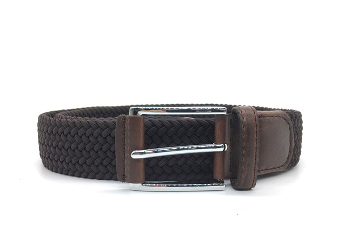 Fashion Mens Elastic Stretch Belts / Enduring Stretch Woven Belt For Junior