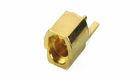 Gold Plated MMCX RF Coaxial Connectors , Straight Edge Mount Jack Female