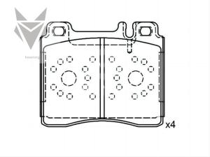 Quality Auto Brake Pads MERCEDES BENZ S-Class w140 S- Class Coupe OE 0024201220 Car Accessories wholesale