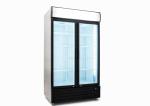 220V Two Glass Door Commercial Deli Display Fridge Air Cooling