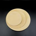 Round Bamboo Wooden Plates 11 inch Vegetables Kitchen Utensils Set