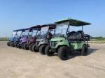 High-Resilience Leather Seats 6-Seater Electric Golf Cart Independent Suspension
