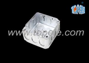 Quality Galvanized Steel 4 Inch Square Conduit Boxes , Outdoor Conduit Box With Knockouts wholesale