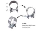 Catalytic Converter Repair Parts 2.5" Narrow Band Clamp For Exhaust Tip