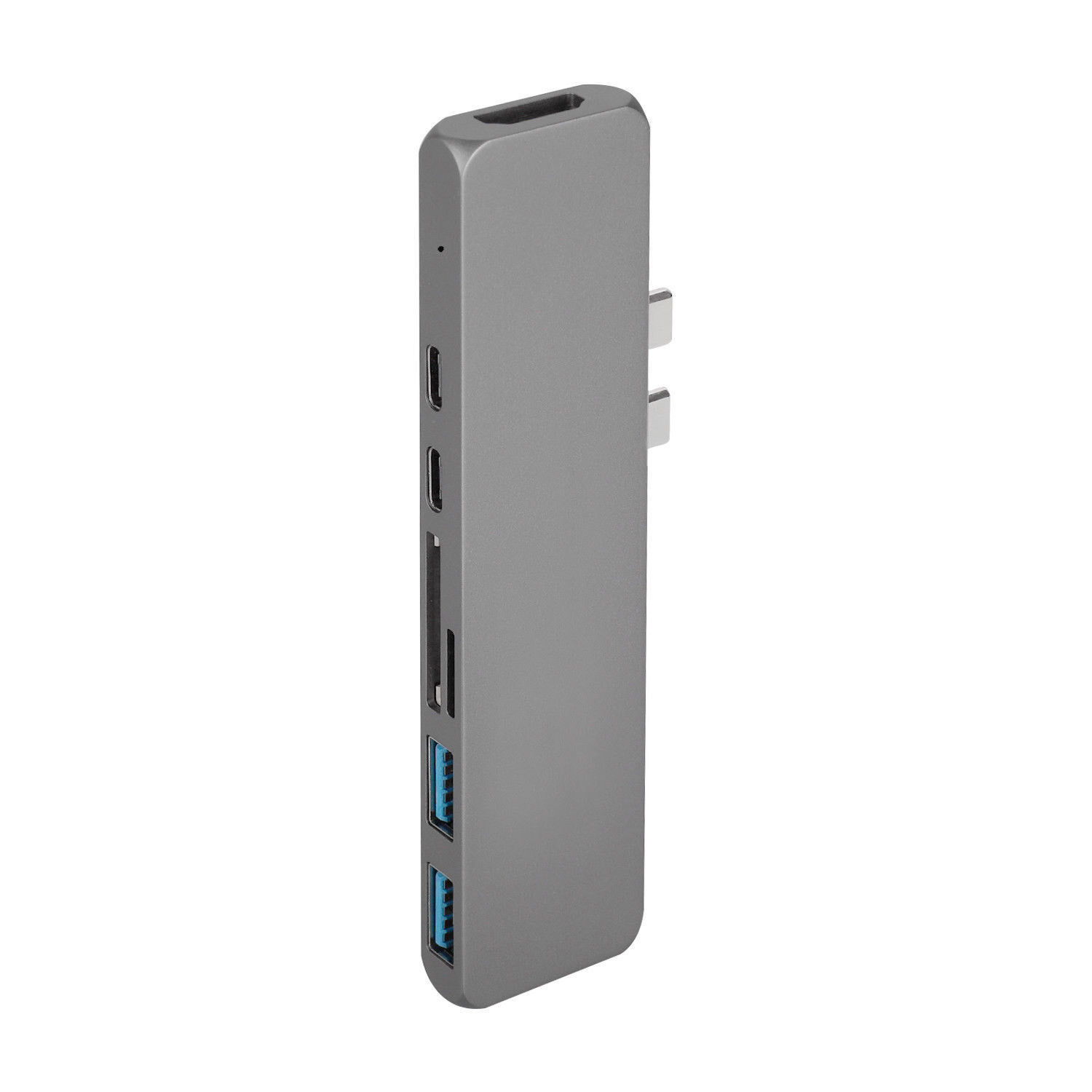 Dual USB C Hub Macbook Pro 2017/2016 13" 15" Accessories Thunderbolt 3 Hub Adapter Type-C Dock MicroSD/SD Card Reader