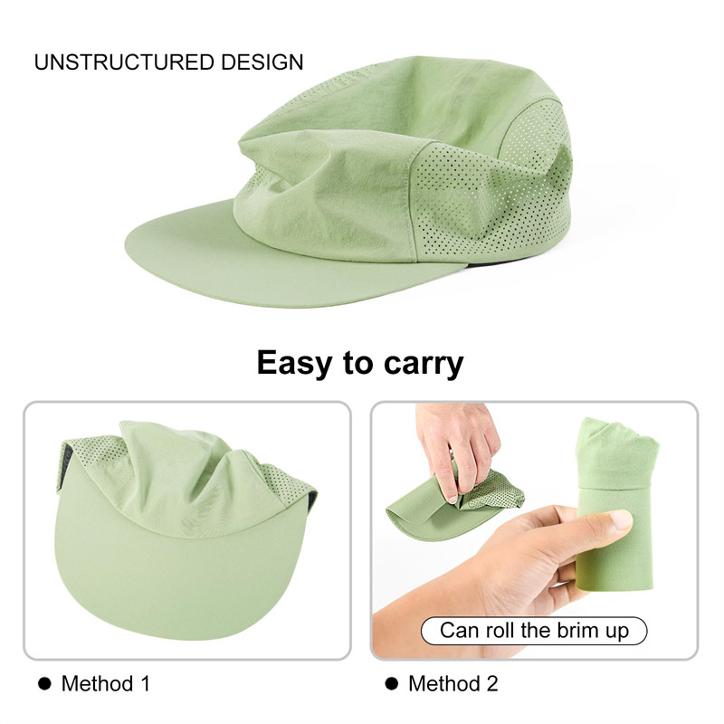 Unstructured Baseball Cap Flat Brim Quick Dry Running Camper Caps Outdoor Sports Hat for Men and Women