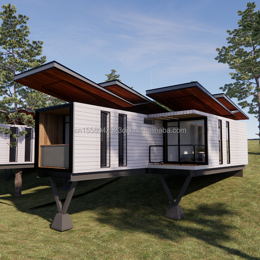 Aluminum Alloy Windows 20ft Prefab House Container House Hotel Leisure Container Holiday Home Luxury House Light Steel Villa