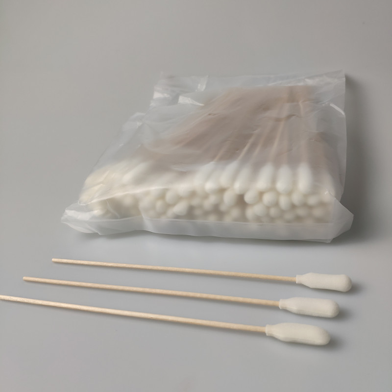 Individual Package Wooden Handle 15cm Medical Foam Swab