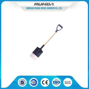 Quality Wooden Handle Steel Spade Shovel S512 , Hole Digging Spade Flat Nose Multi Colors wholesale