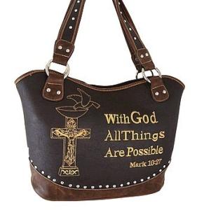 Quality western rhinestone cross purse /handbags with bible verse wholesale