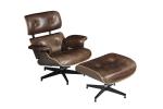 Eames Lounge Chair Leather Recliner Swivel Chair With Matching Footstool
