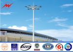 8 Sides 4mm Painting 35M High Mast Pole for Plaza Lighting with Winch