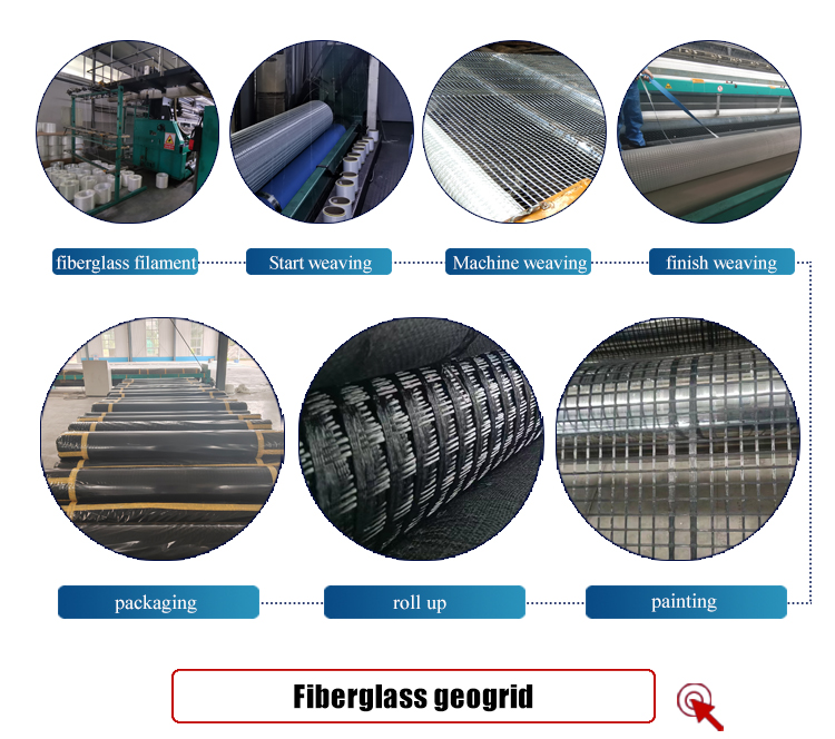 Modern Design Road Reinforcement Fiberglass Asphalt Geogrids for Customer Requirements