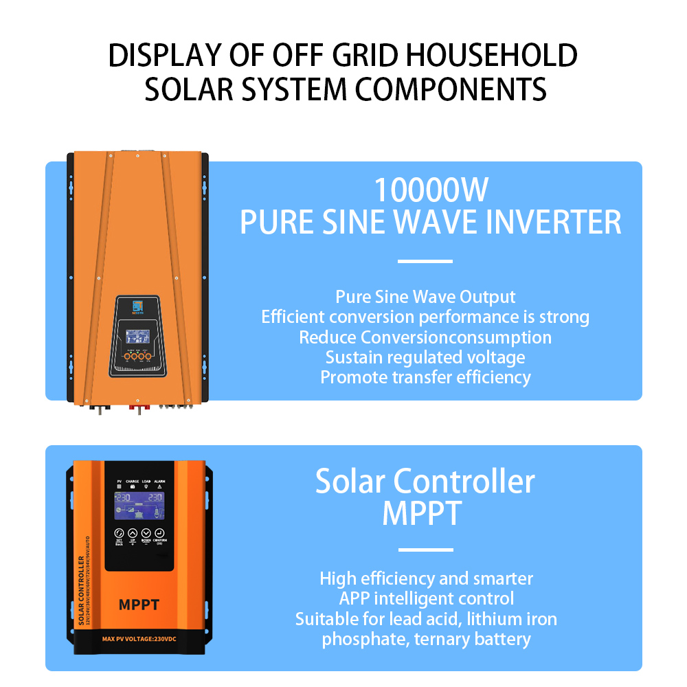 Off Grid Full Set 10kw Solar System Kit With Battery Storage CE Rhos Fcc Certificate
