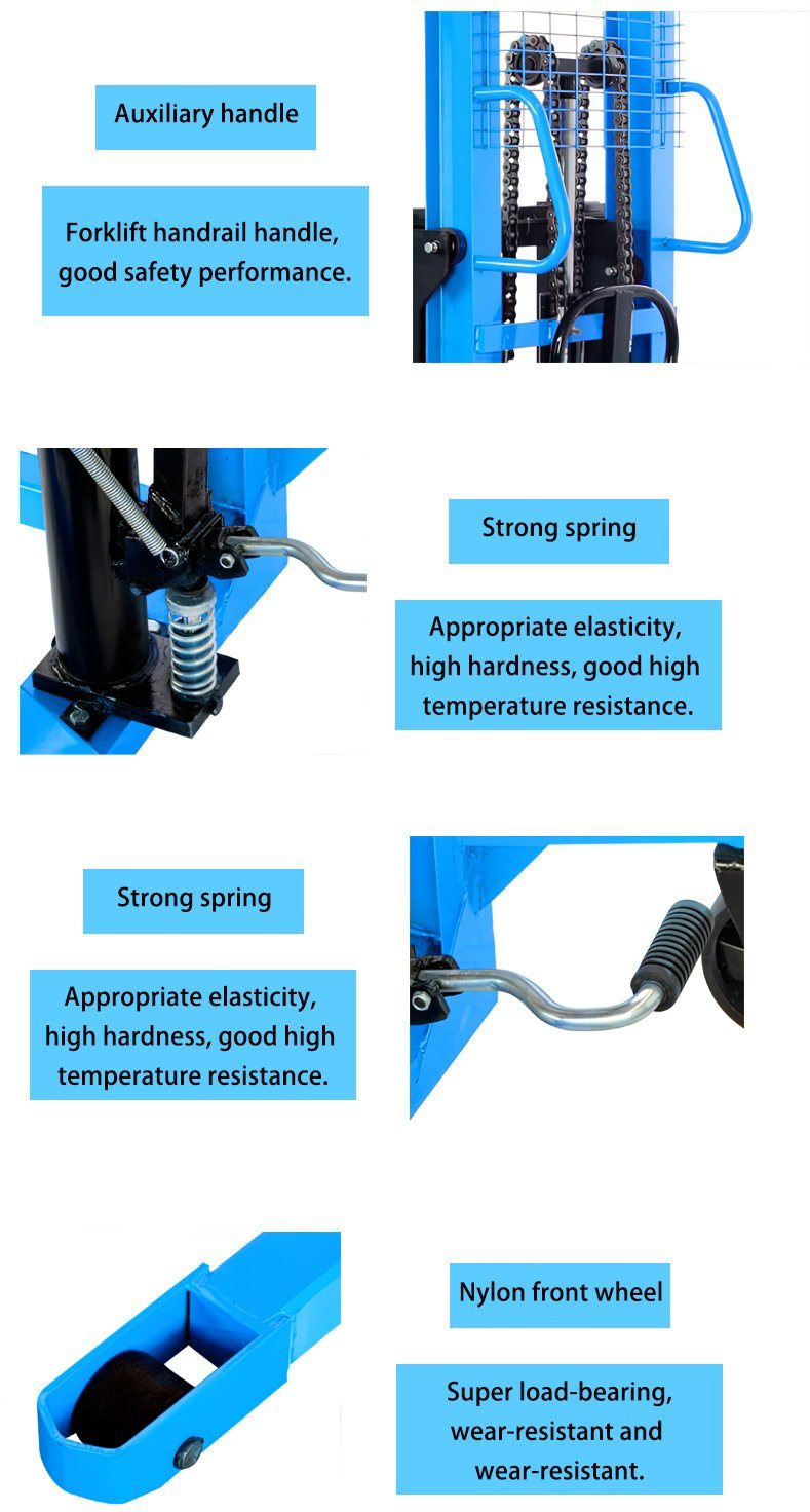 Factory Direct Sale Pallet Lifter Stacker Hydraulic Hand Stacker Fork Lift