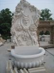 Flower Carved 4 Tier Stone Marble Pool Water Fountain