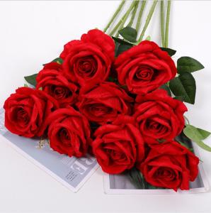 Quality Single Head Artificial Rose Bundle 52cm Length High Simulation wholesale