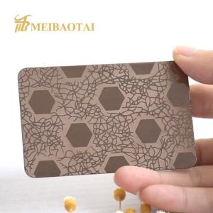 Quality Polished Etched Stainless Steel Sheet SUS201 Material 1.15mm Thickness wholesale