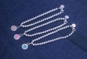 Quality Girlfriend S925 Love Heart Tag Bead Bracelet Jewellery Custom wholesale