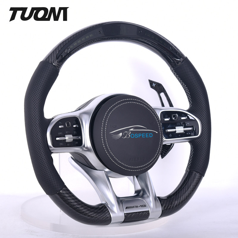 Smart LED Mercedes Benz Steering Wheel Leather Carbon Fiber A/C/E/S Class