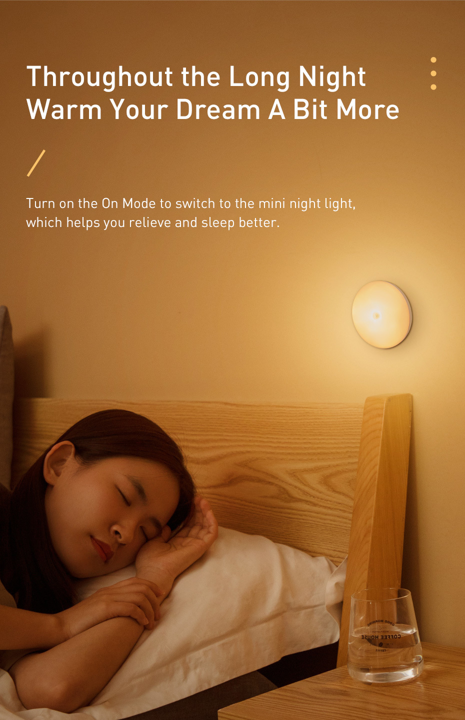 ABS Wireless 0.6W 3LEDs USB Rechargeable Motion Sensor Light