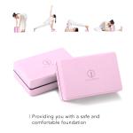 High Density EVA Foam Light Weight Yoga Brick With Non Slip Surface , Pink