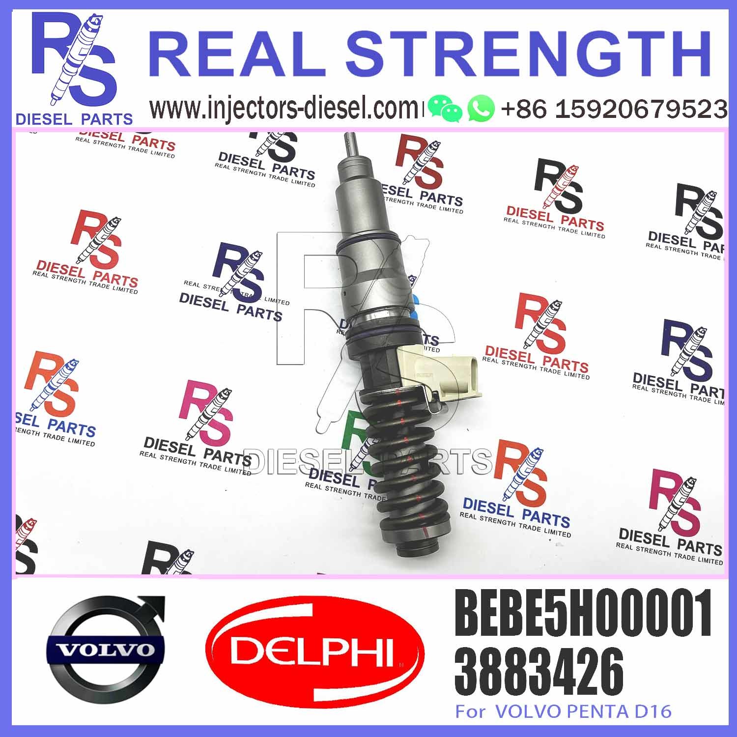 Diesel Fuel Injector 3883426 4 Pins Fuel Injection Nozzle BEBE5H00001 For V-O-L-V PENTA D16