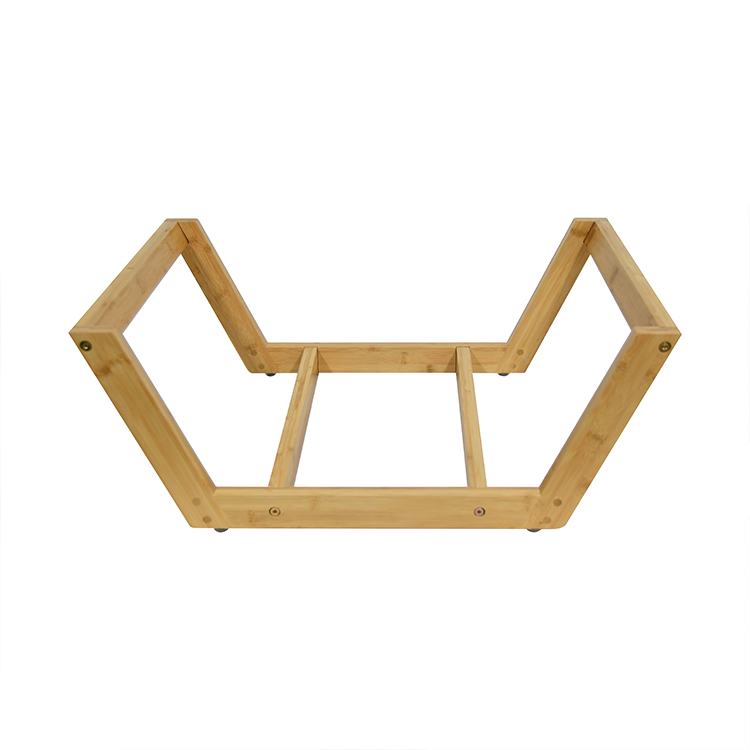 OEM Bamboo Pet Beds Long Faux Fur Dog Bed Frame Wood