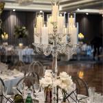 Real Wax Pillar Candle Centerpieces Wedding Centerpieces With Candelabra Table