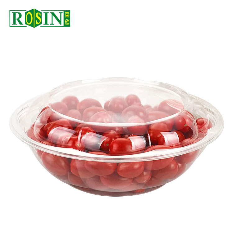 32 Oz Plastic Disposable Fruit Packaging For Fresh Cut Fruit With Lid