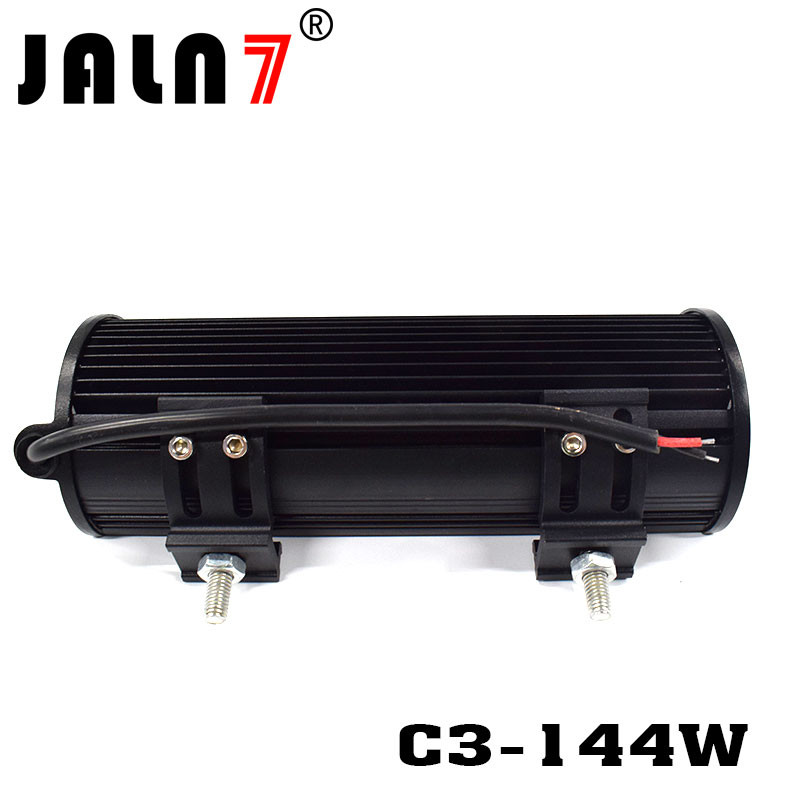 LED Light Bar JALN7 144W 3Rows Flood Beam LED Driving Lamp Super Bright Off Road Lights LED Work Light Boat Jeep
