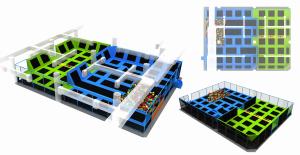 Quality 350M2 New Soft Indoor Trampoline Indoor Amusement Trampoline Park Jump Bed wholesale