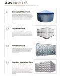 Modular Sectional Steel Water Tanks Tower Water Reservoir Tank Hot Dipped