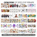 Custom Size UV DTF Design Cup Wrap Transfers For Libbey Glass Tumblers