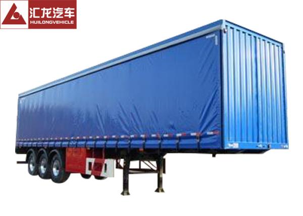 Blue Color Curtain Side Flatbed PVC Tarpaulin High Strength Steel Structure High