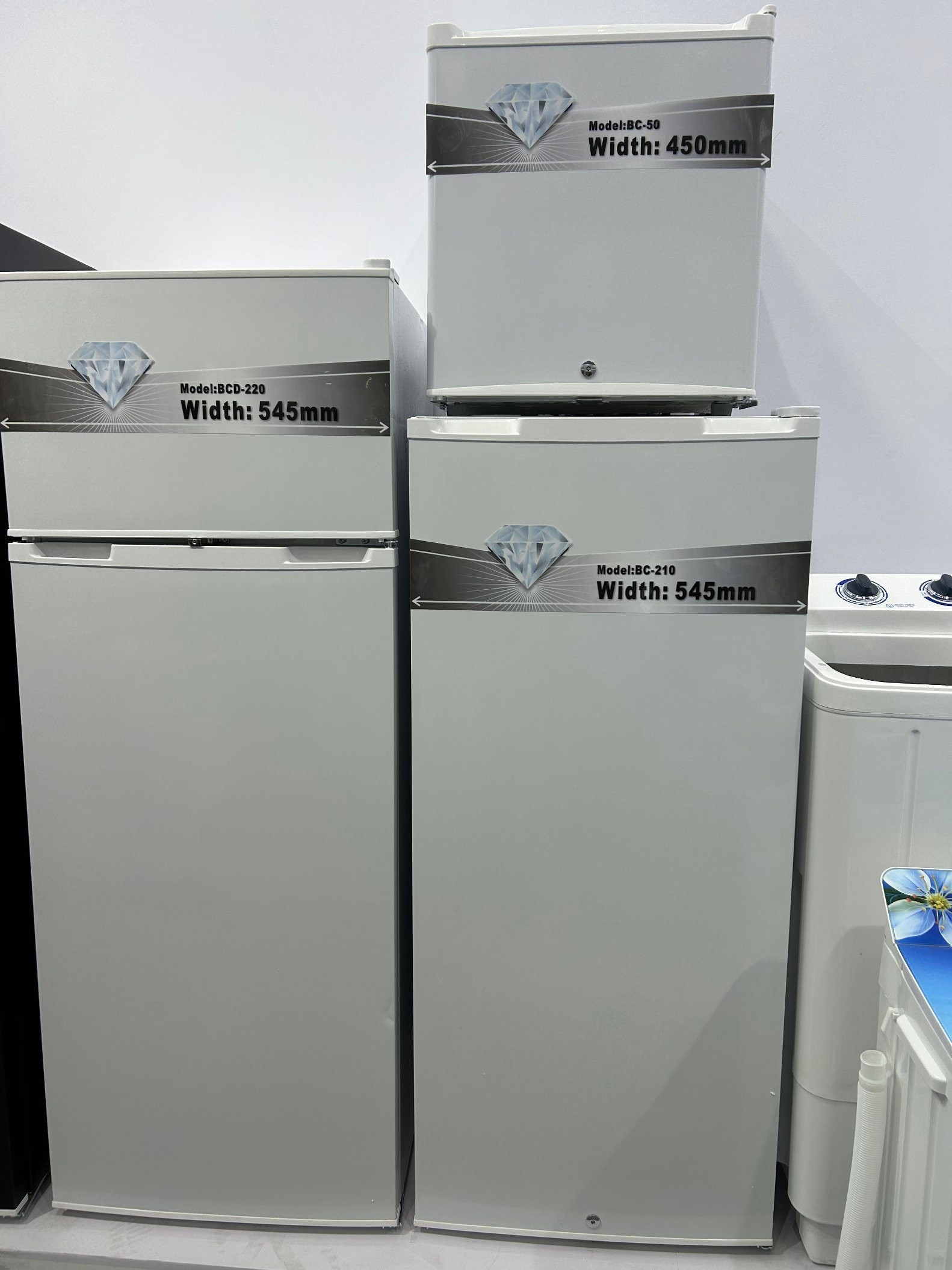 Double Door Top Freezer Fridge Defrost Home Hotel Use Upright Refrigerator Bcd-150