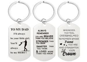 Quality Customized cross-border pendant ornaments key chain advertising logo holiday gift laser engraved metal wholesale wholesale