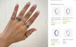 Women's Engagement 925 Sterling Silver Rings 1Carat Moissanite Diamond