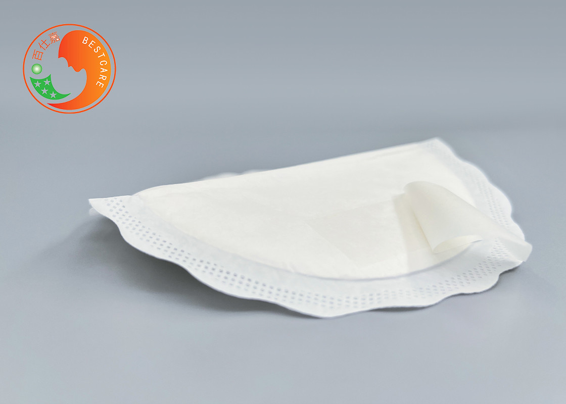 Oval Shape Round Disposable Nursing Pads Flat Type 120mm Size With Strips