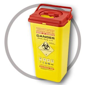 Quality 5 Litre Sharps disposal container, Sliding Lid, Red,Sharps Container | WinnerCare wholesale